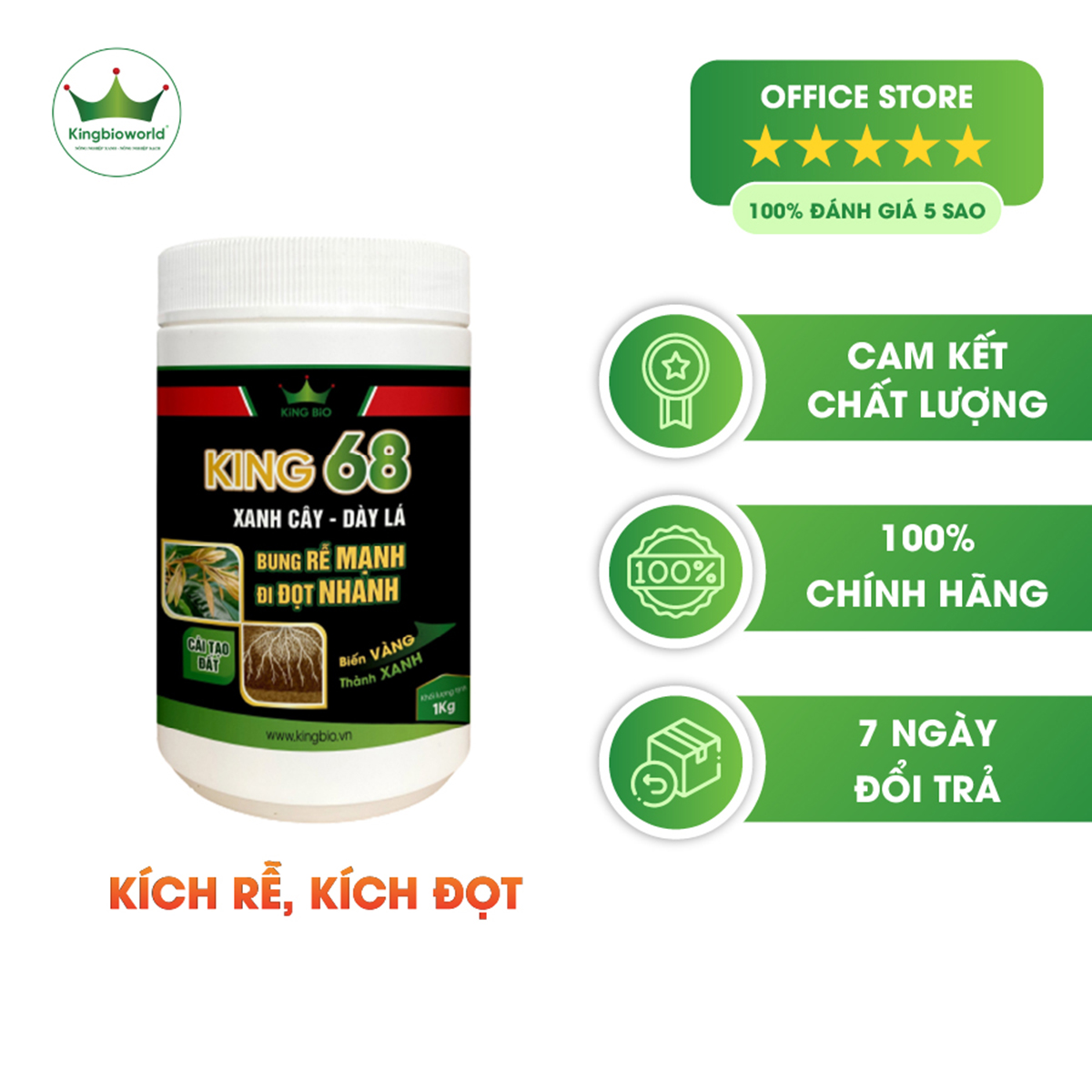 Combo đặc trị vàng lá thối rễ tuyết trùng dứt điểm King F1, King ST1, King 68