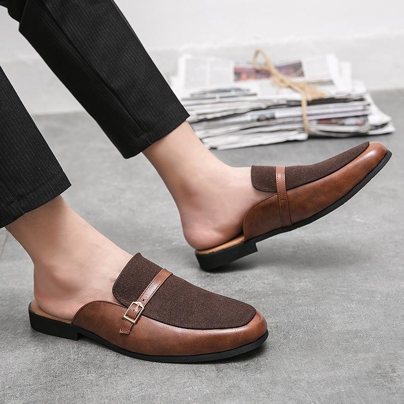 Giày Sục Nam Da Pu nhung lì Khóa Trẻ Trung xịn Êm chân