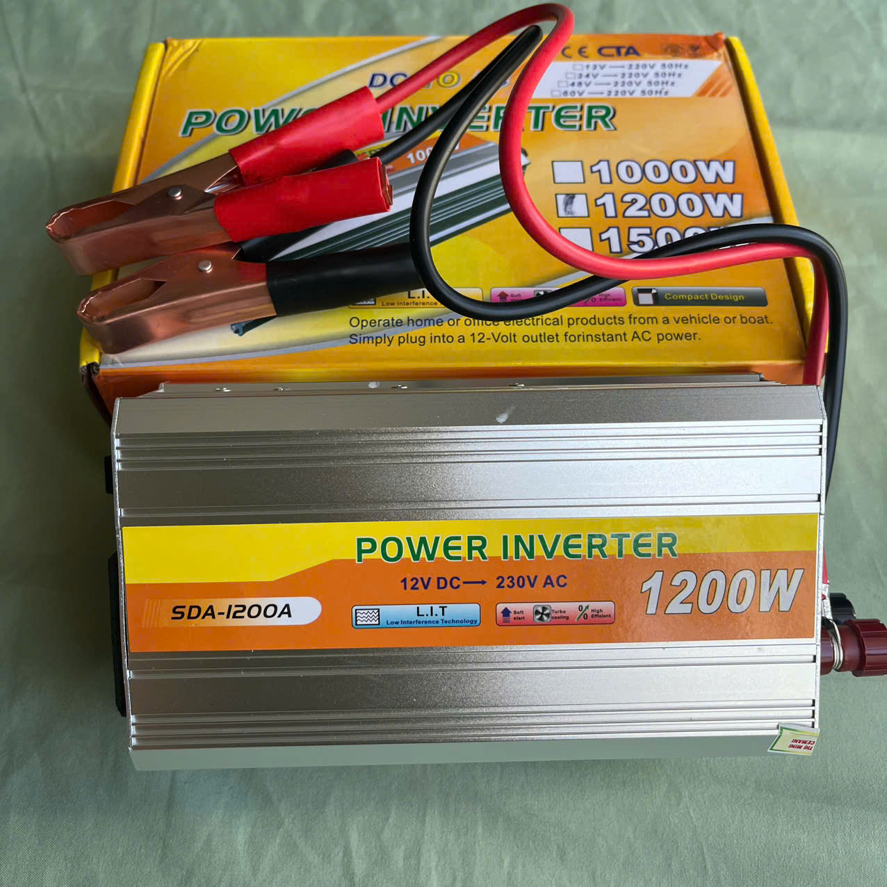 Biến Tần Kích 12V Sang 220V Công Suất 1200W Loại Tốt Siêu Bền– Giải Pháp Dự Phòng Khi Mất Điện đèn led