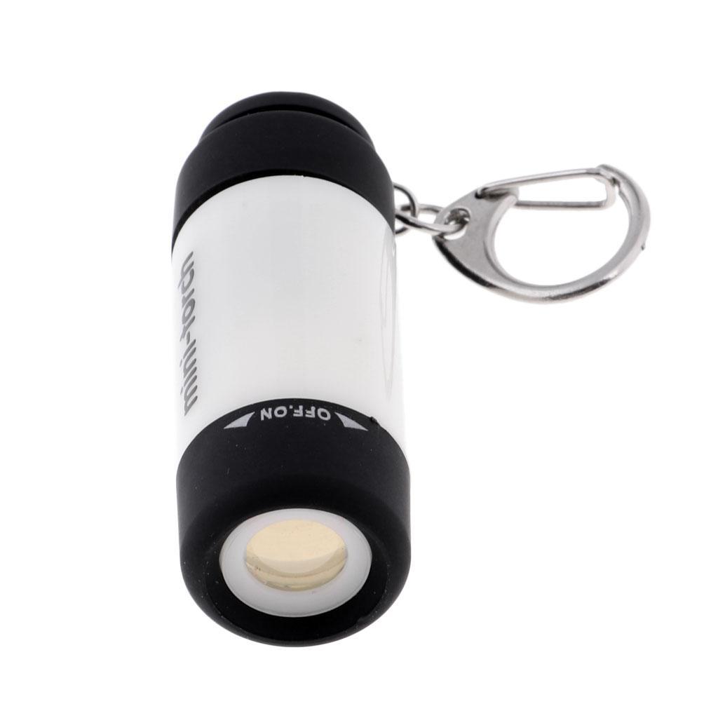 2-4pack Outdoor Mini LED Flashlight USB Camping Torch Night Lamp w/ Keychain