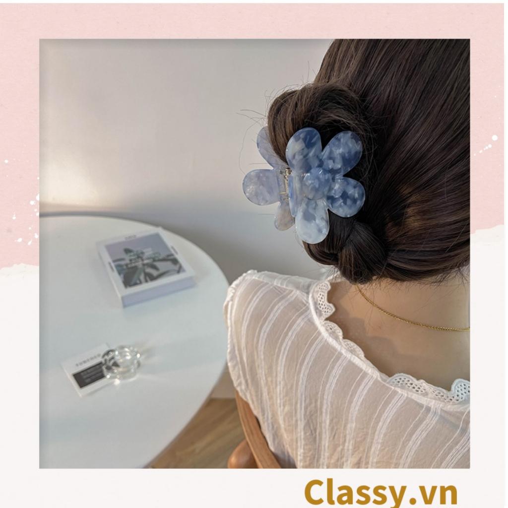 Kẹp càng cua, kẹp tóc Classy cỡ lớn hoa nhiều màu PK1611