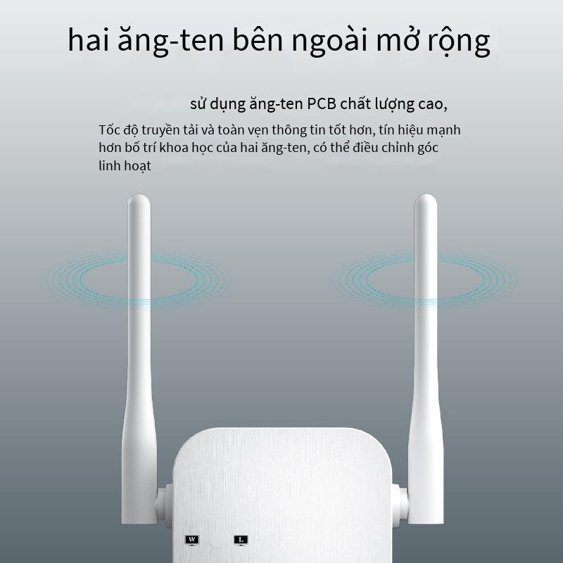 Ưu đãi đặc biệt bộ khuếch đại tín hiệu wifi không dây lặp lại mới qua bộ định tuyến tường ăng ten kép và 4 ăng ten