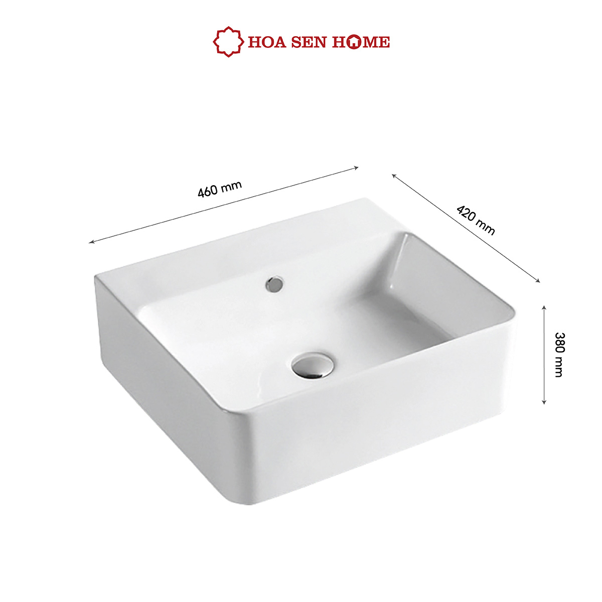Lavabo đa năng TUSLO L010 gốm sứ tráng men Nano Ceramic kháng khuẩn - Hoa Sen Home - Hàng chính hãng