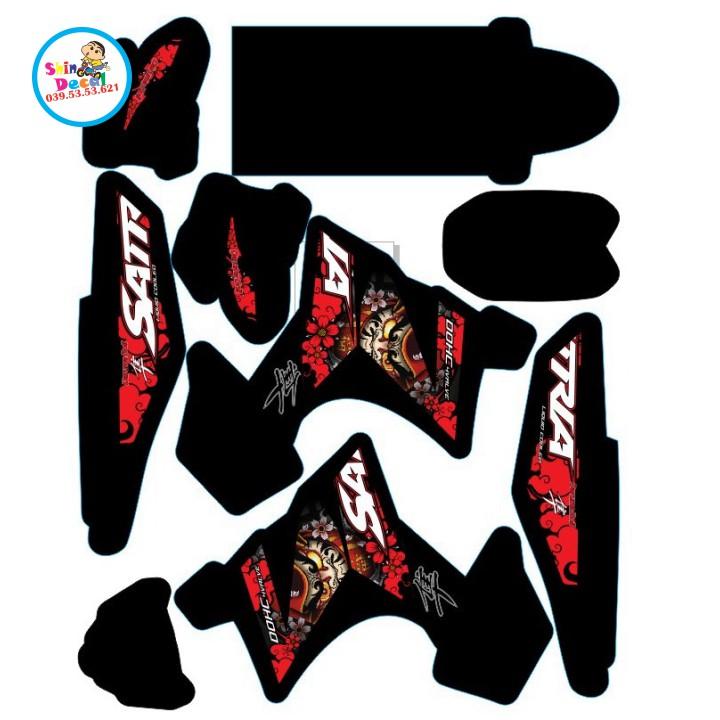 Tem trùm Satria fi đỏ đen