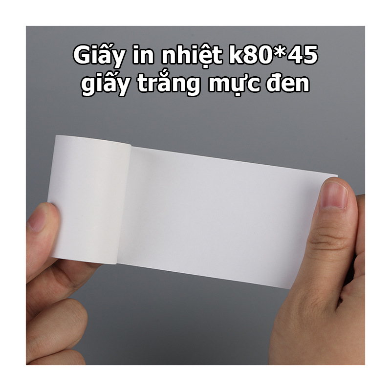 Combo 50 cuộn giấy in hóa đơn, giấy in nhiệt, in bill K80, phi 45