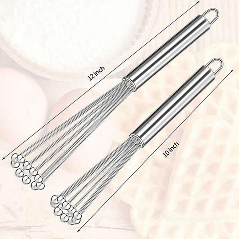 4 Miếng Thép Không Gỉ Bóng Đánh Dây Máy Đánh Trứng Bộ Nhà Bếp Cỏ Roi Để Nấu Ăn, Xay Sinh Tố, đánh Bại
