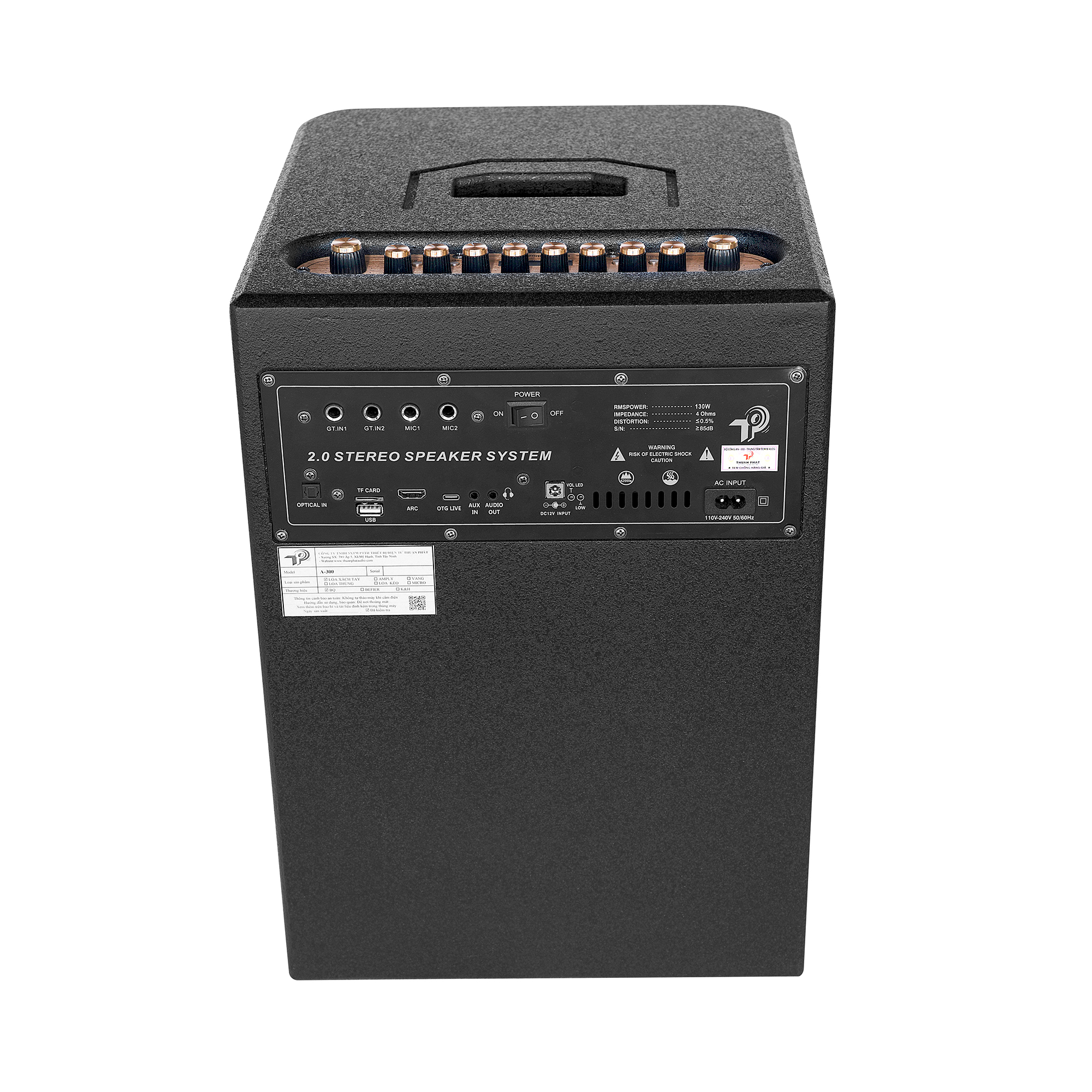 LOA XÁCH TAY BQ A-300 (400W) 2,5 tấc + kèm bộ Micro không dây - Hàng chính hãng