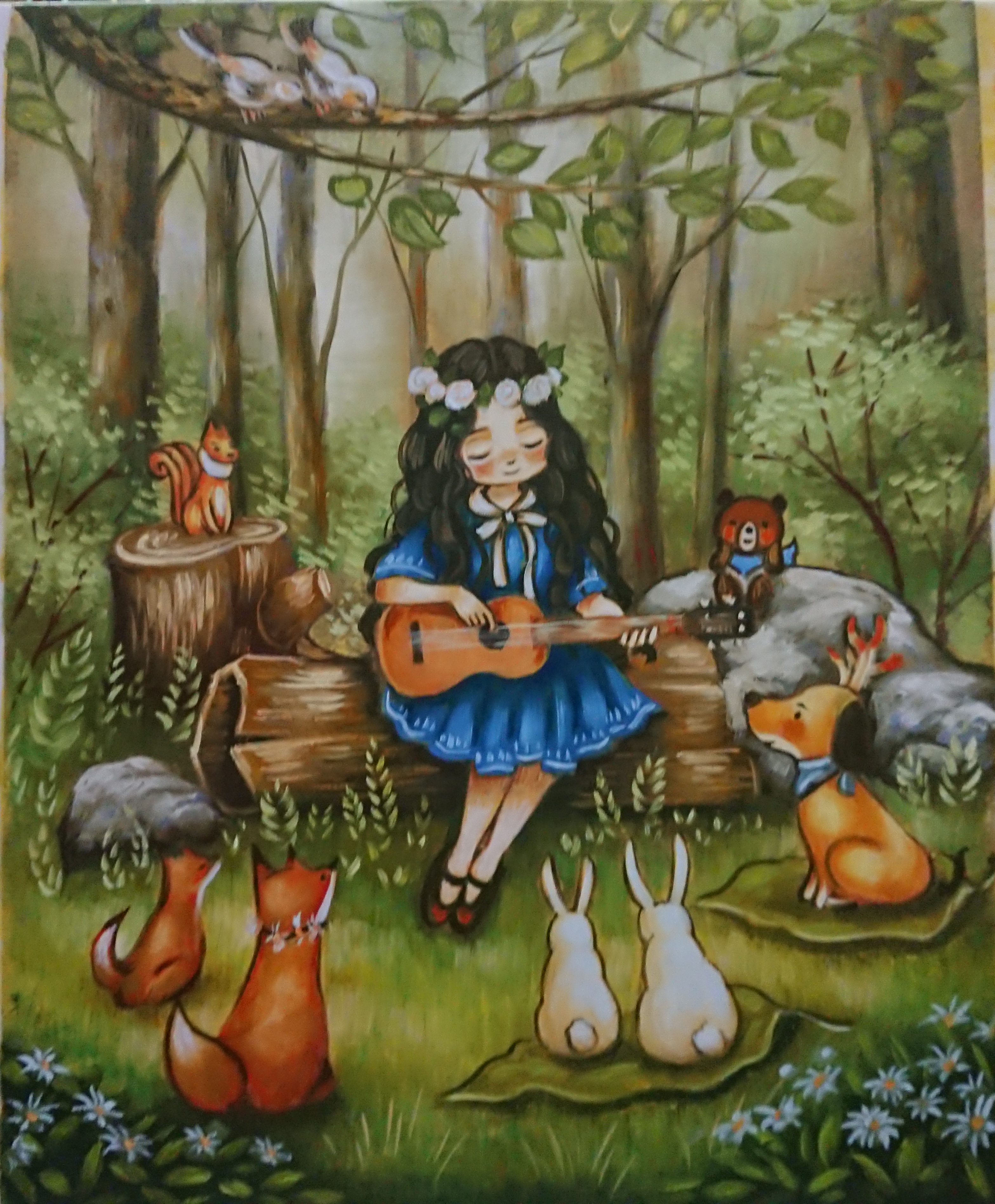 Nghệ Sĩ Ghita - Tranh Sơn Dầu Vẽ Tay 40x50cm