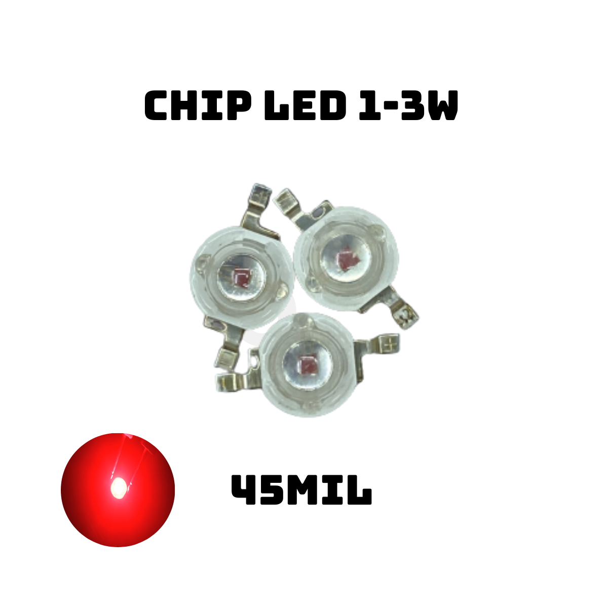 CHIP EPILEDS 1W - 3W MÀU ĐỎ- 45 MIL