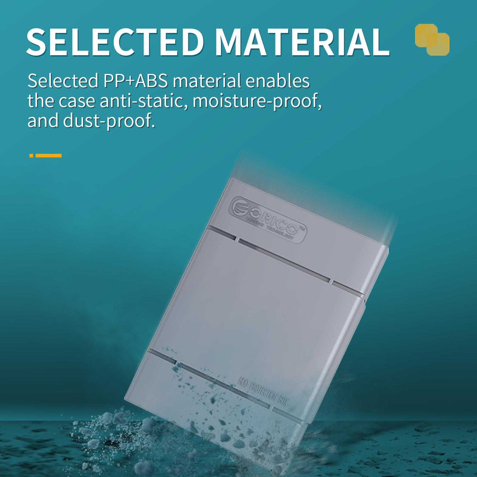 Hard Drive Case with Label Universal Portable for 3.5"/3.5" Hard Drive Disk