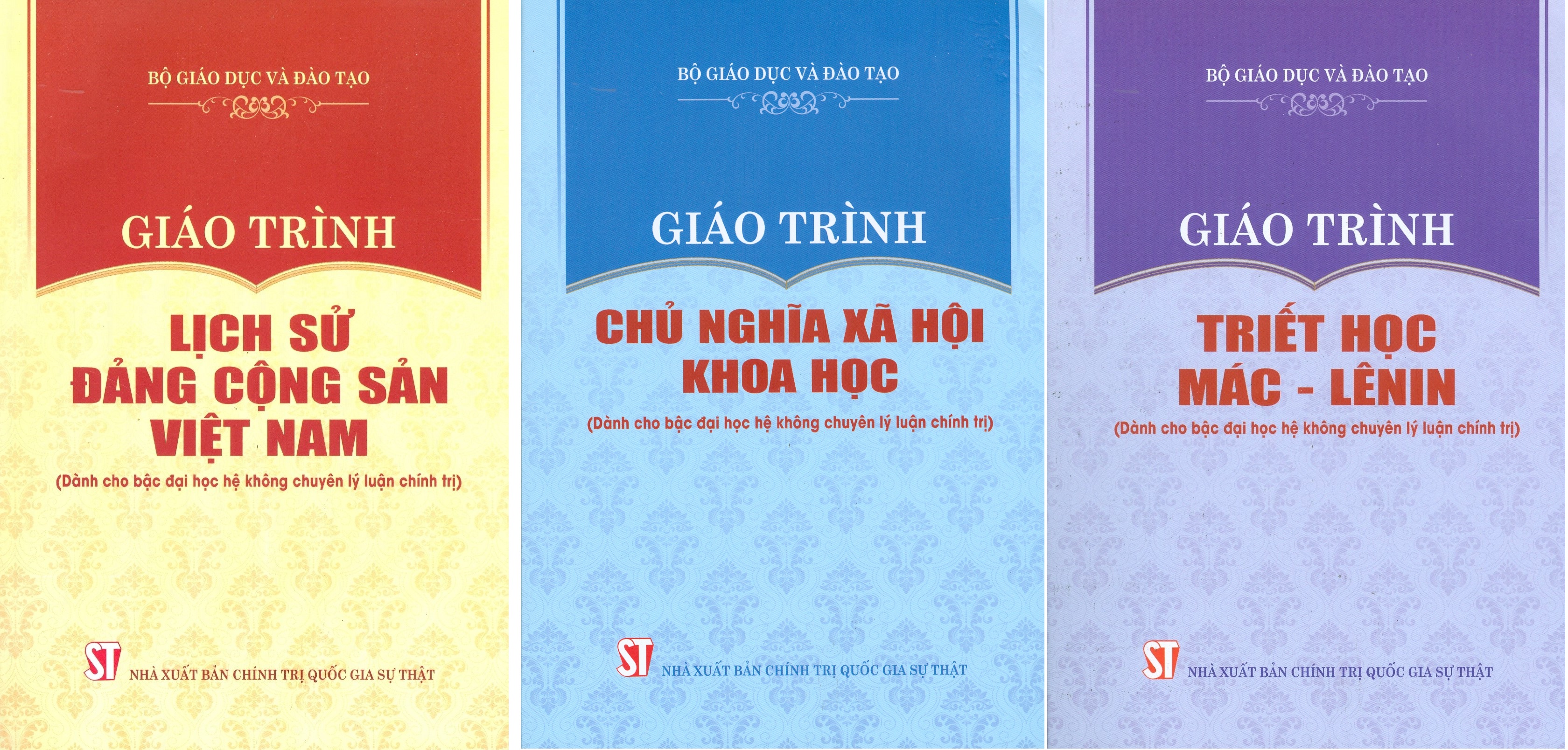 Combo 3 cuốn Giáo Trình Lịch Sử Đảng Cộng Việt Nam + Giáo Trình Chủ Nghĩa Xã Hội Khoa Học + Giáo Trình Triết Học Mác – Lênin  - Bộ mới năm 2021