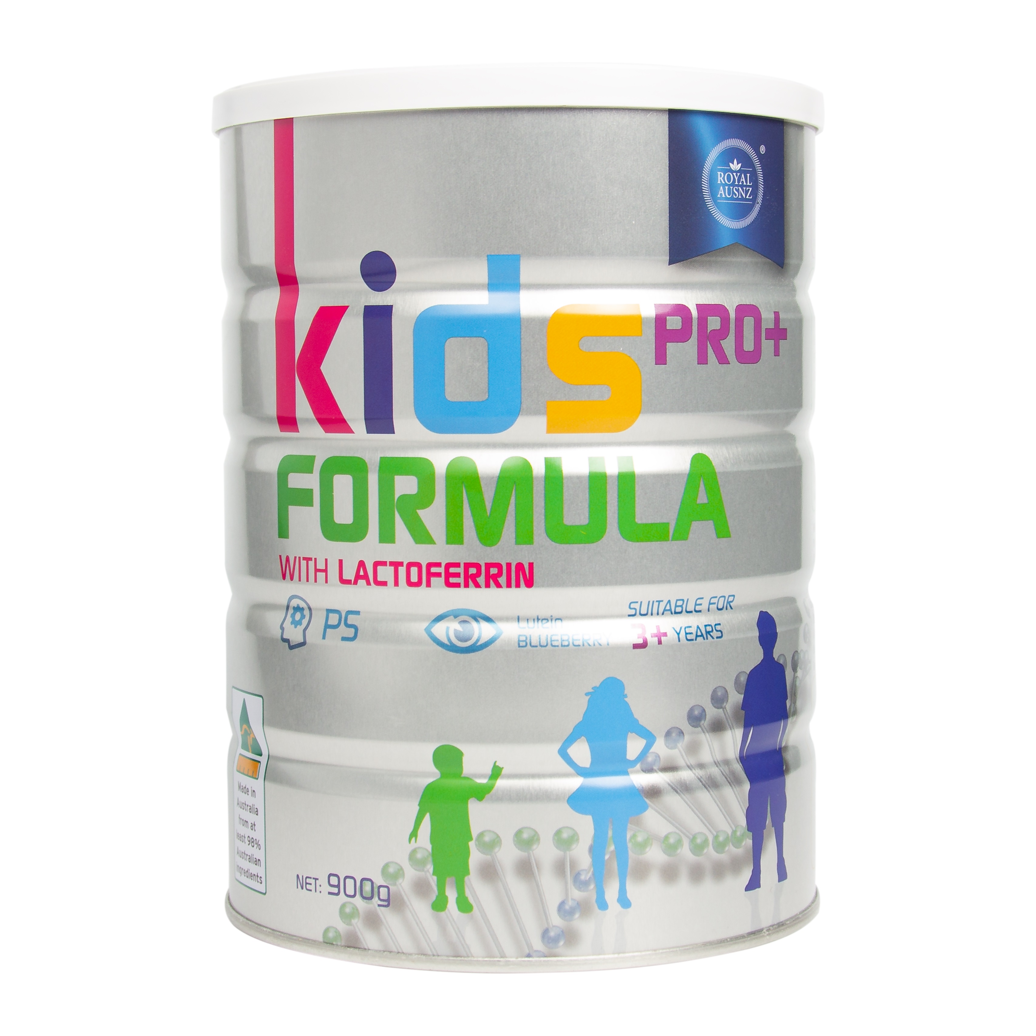 Sữa Bột Hoàng Gia Úc ROYAL AUSNZ Kids Pro+ Formula With Lactoferrin Bổ Sung Dưỡng Chất Cho Trẻ Từ 3 Tuổi 900g