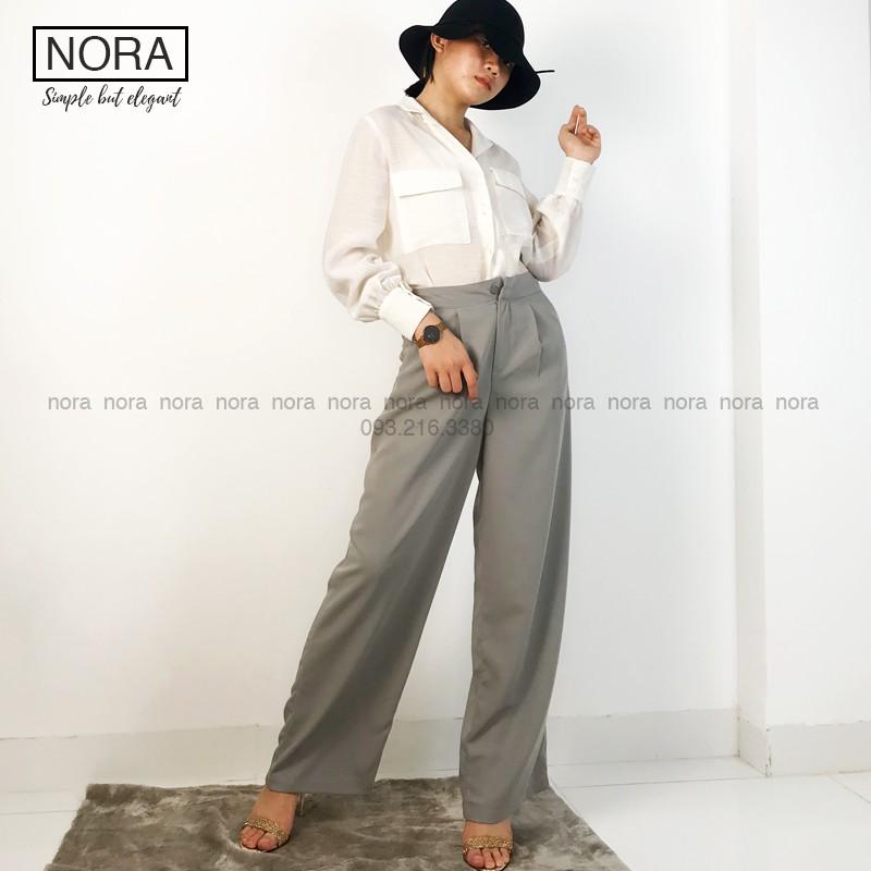 Quần Ống Rộng Culottes Xuông Dài 100cm, Quần Vải Suông Rũ Siêu Mềm Cao Cấp | NQ02 | Xám