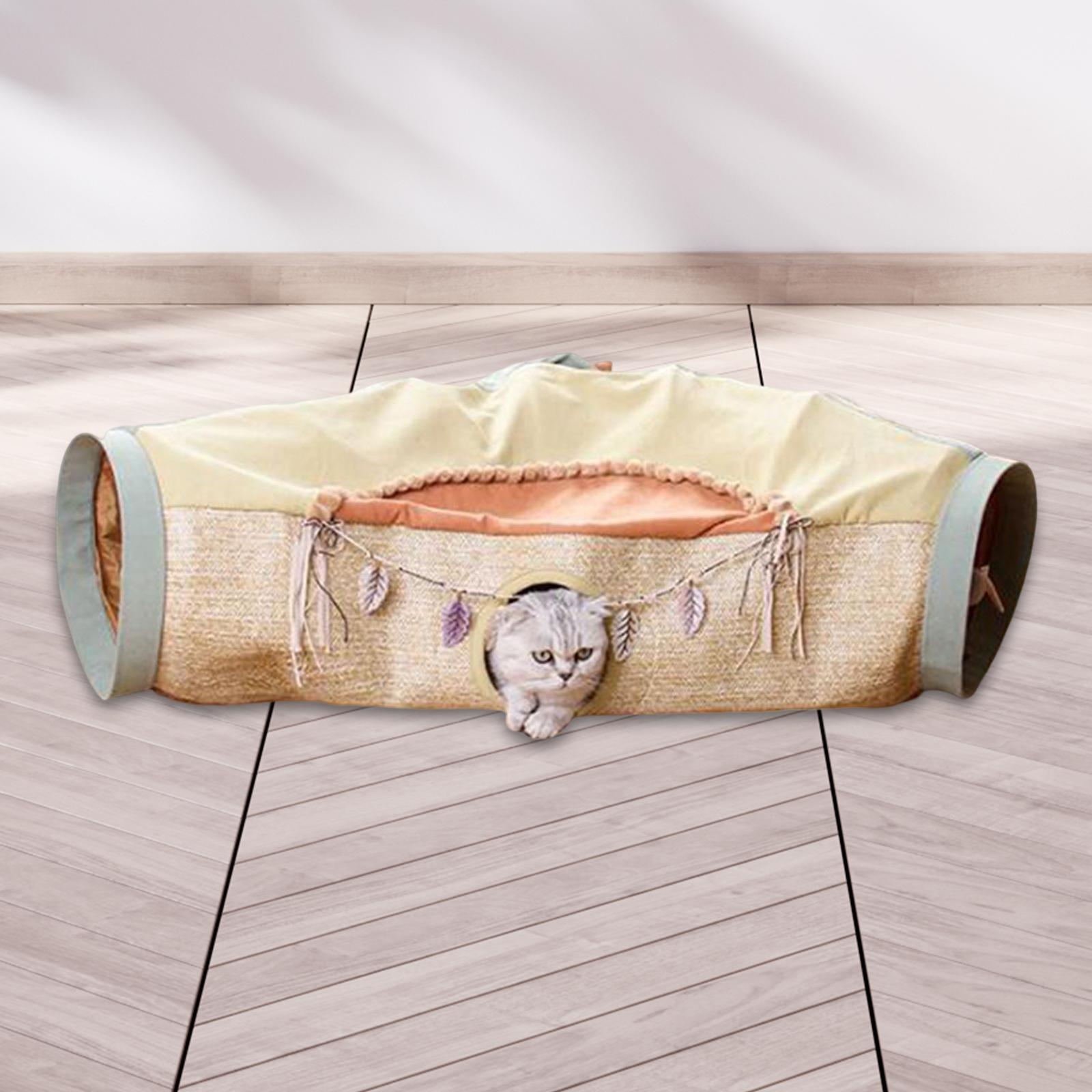 Collapsible Cat Tunnels Tube Maze Tubes Bed House Interactive Toys for Ferrets Kitten