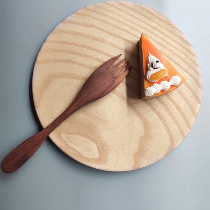 Thìa Dĩa Gỗ Nhãn Ăn Bánh Ngọt, Ăn Chè, Trái Cây