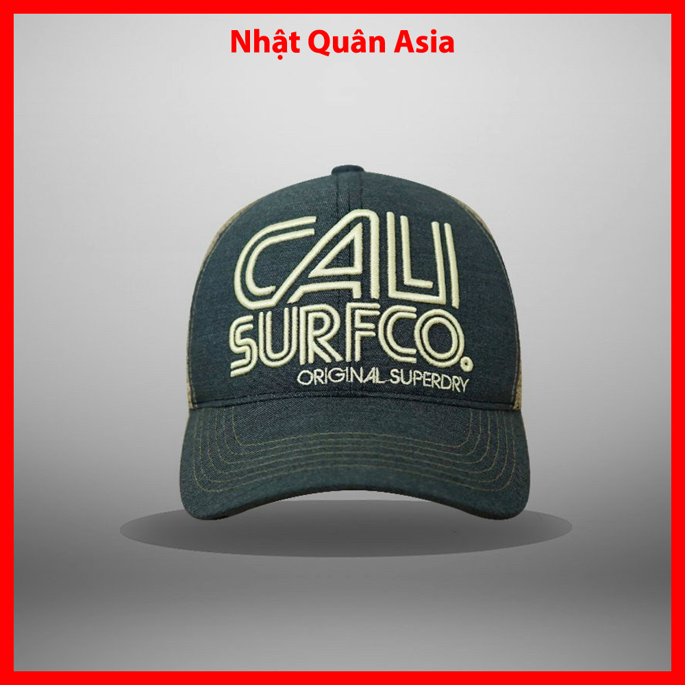 Mũ nón kết lưỡi trai Cali Surfco jeans xanh phối lưới thời trang cao cấp form đẹp cá tính