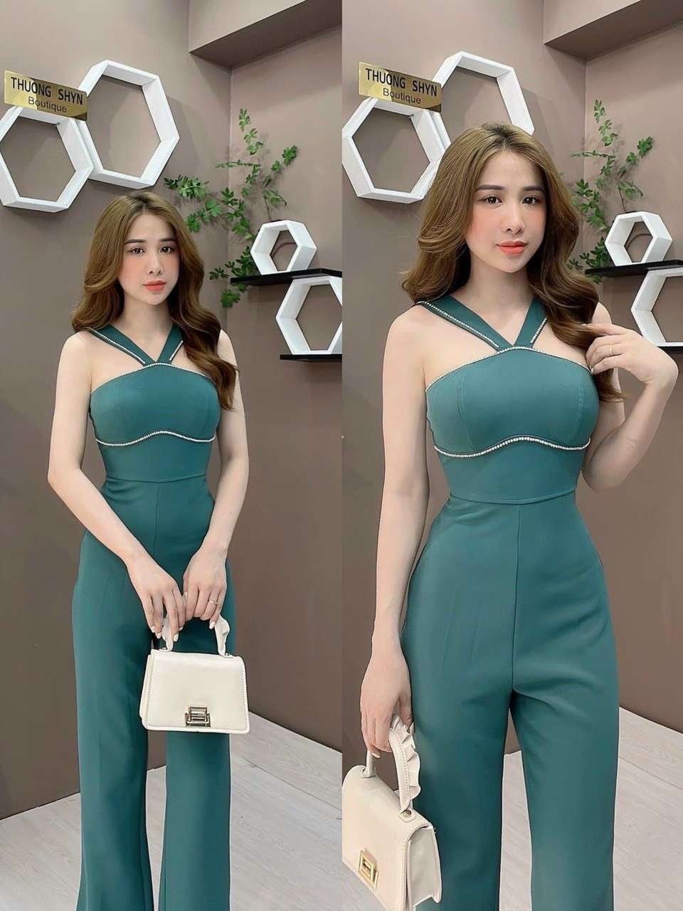 JUM PHỐI REN 2 MÀU Y HÌNH