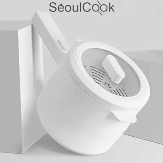 Nồi điện Seoulcook chống dính men sứ ceramic Hàn Quốc cao cấp kèm lồng hấp - Hàng chính hãng