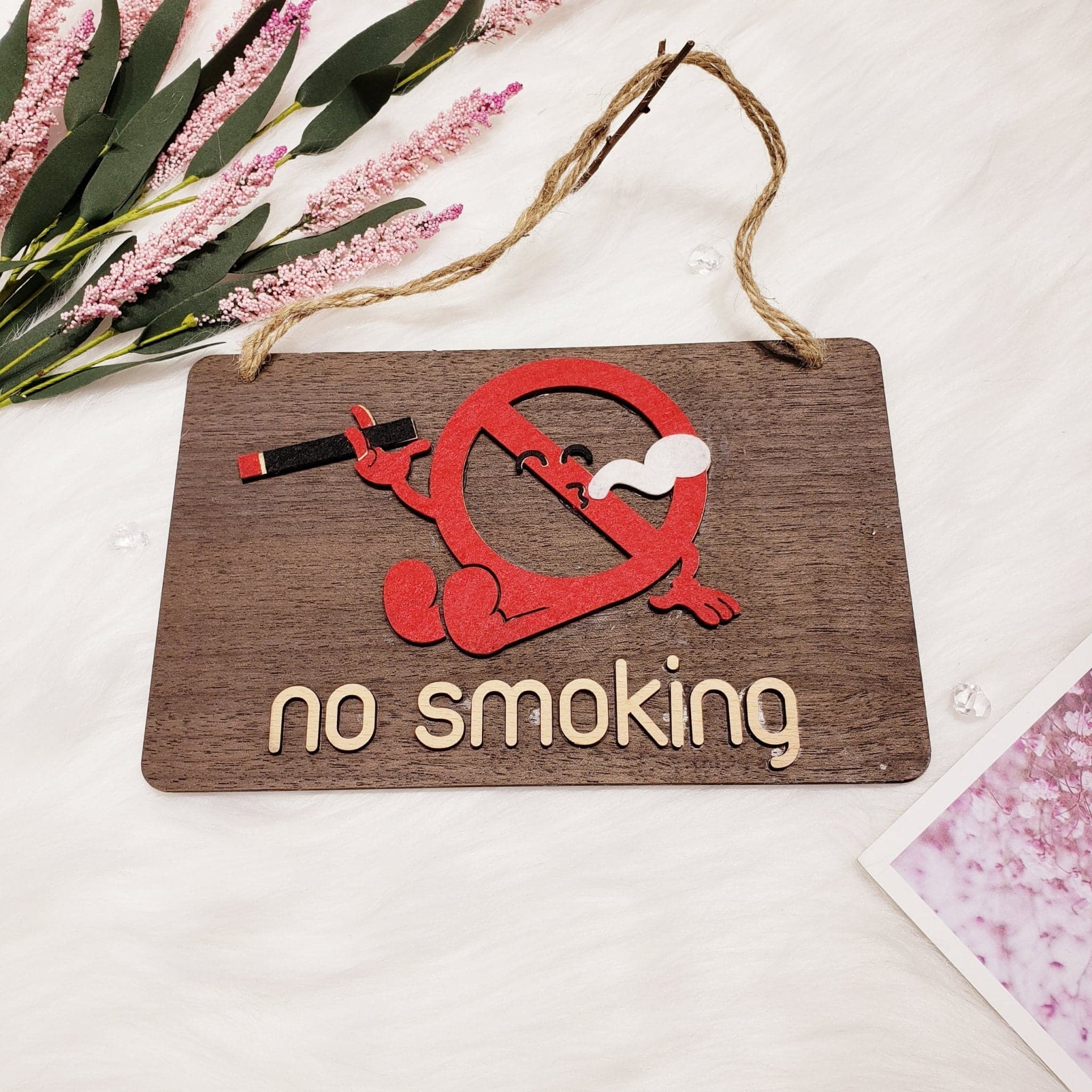 Bảng gỗ trang trí NO SMOKING