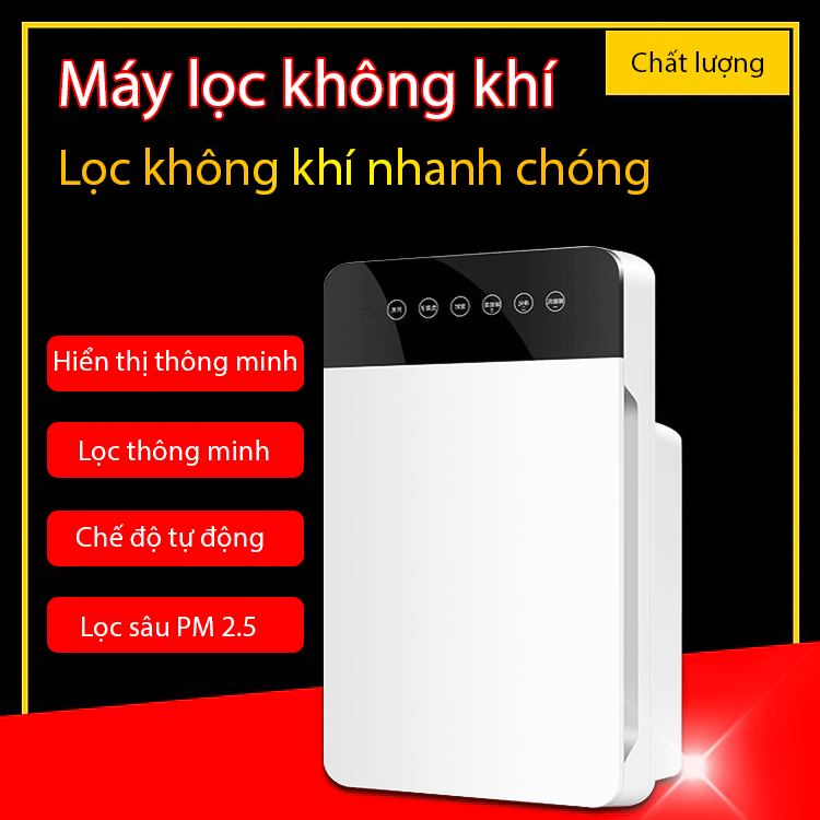 Máy lọc không khí XSQ-KJ-01 có màn hình hiển thị trừ khử các mùi hăng mùi hôi nhanh chóng chế độ tự động tạo ion lọc không khí hiệu quả lọc sâu PM 2.5 thích hợp cho mọi gia đình - Hàng nhập khẩu