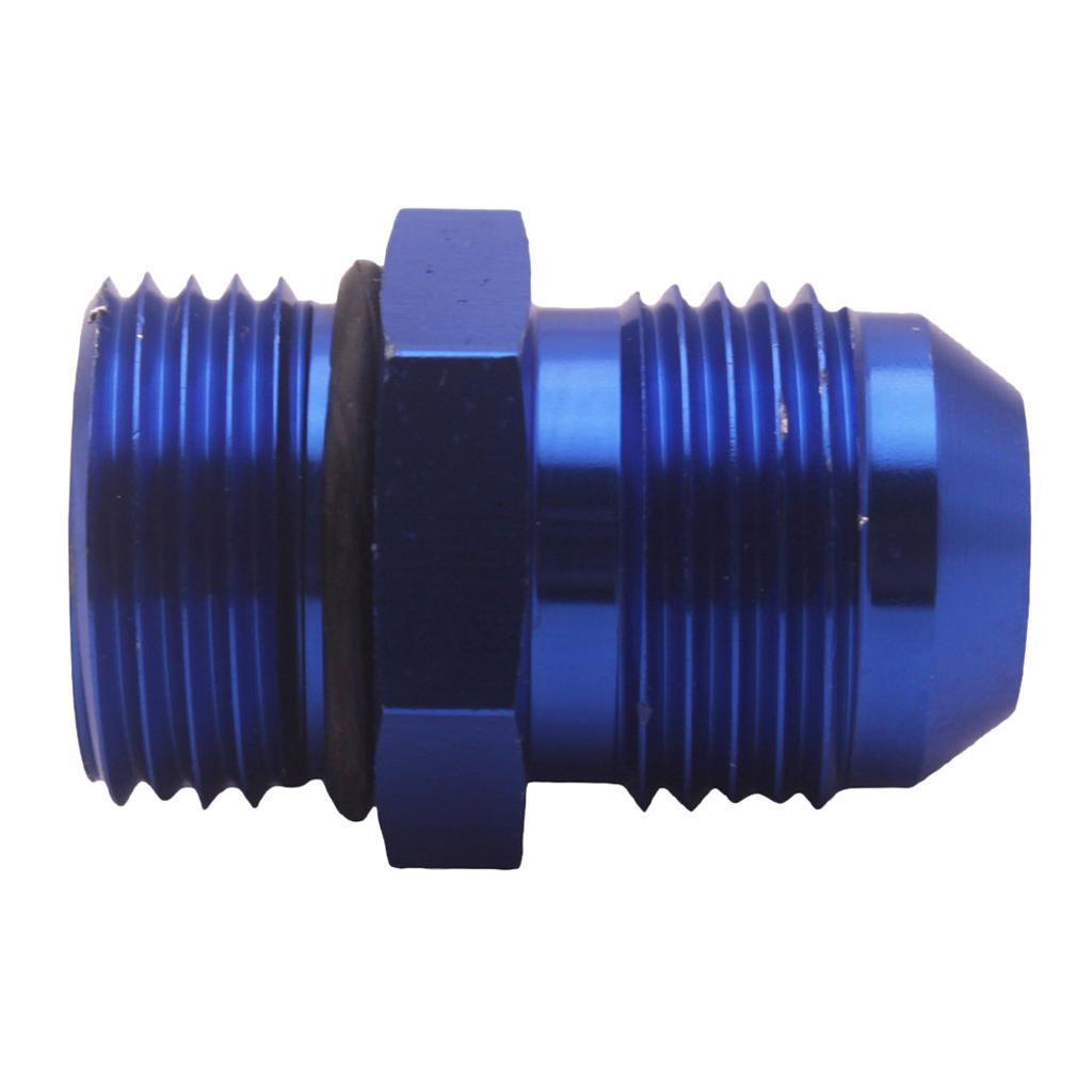2 Pieces Blue Aluminum Billet AN10 10 An - ORB10 Male Fitting Straight Adapter