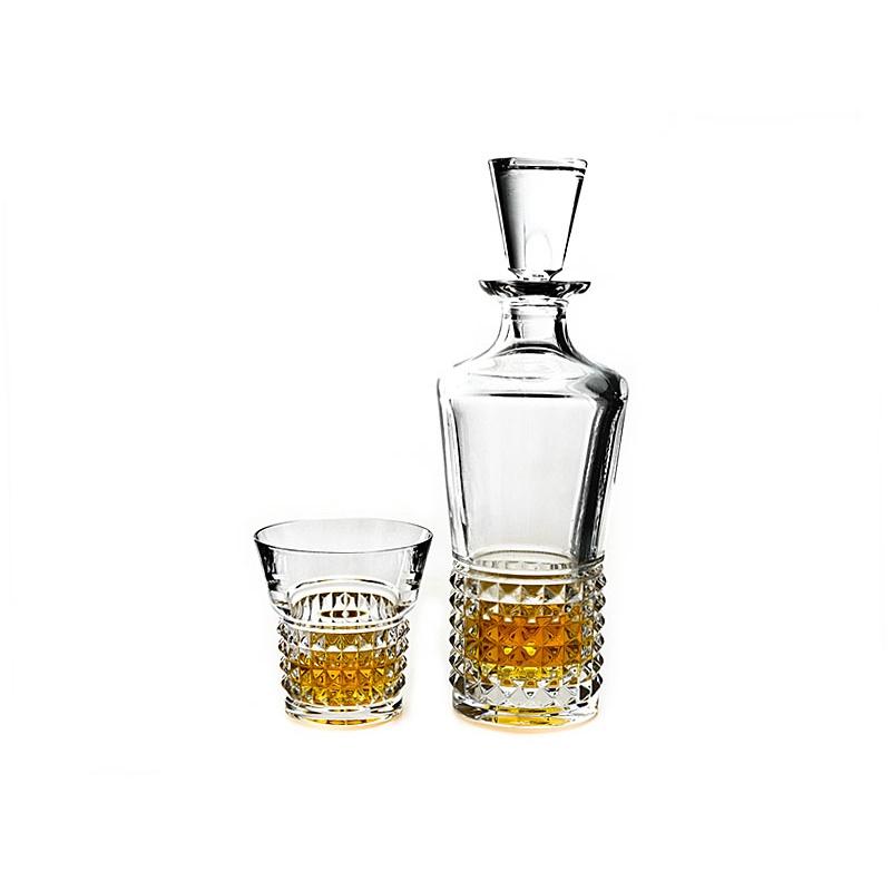 Set Bình Rượu Pha Lê Kèm 6 Cốc Bohemia Trinity, Bộ Bình Ly Pha Lê Dùng Uống Whisky Cao Cấp, Nhập Đức