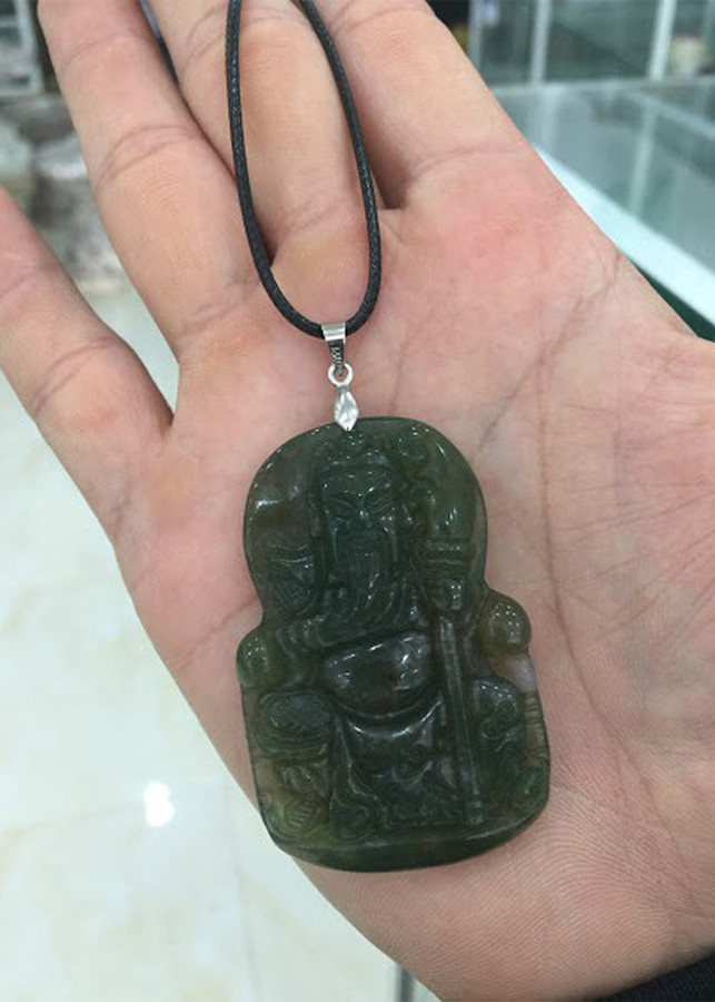 Mặt quan công caxedon tặng kèm móc + dây