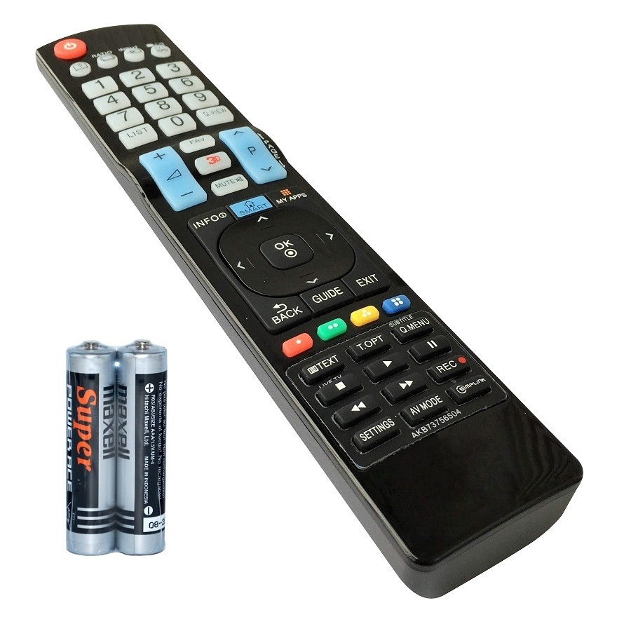 Remote Điều Khiển Dùng Cho Smart TV LG, Internet TV, TV Thông Minh LG AKB73756504 (Kèm Pin AAA Maxell)