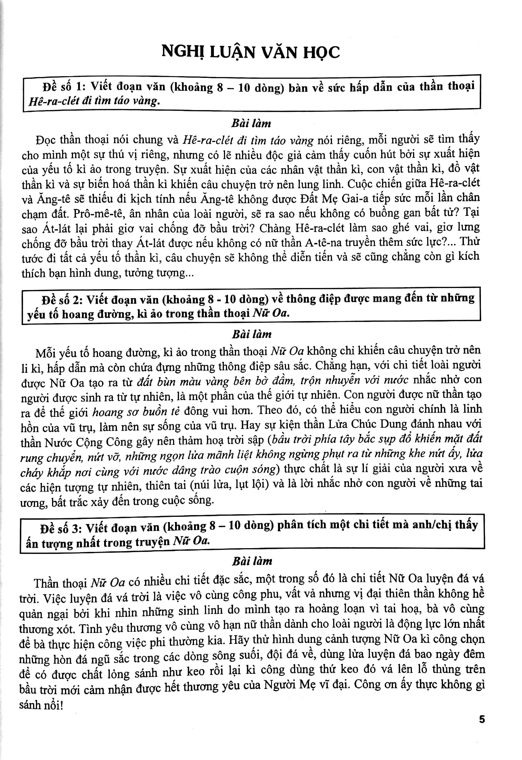 199 Bài Và Đoạn Văn Hay Lớp 10