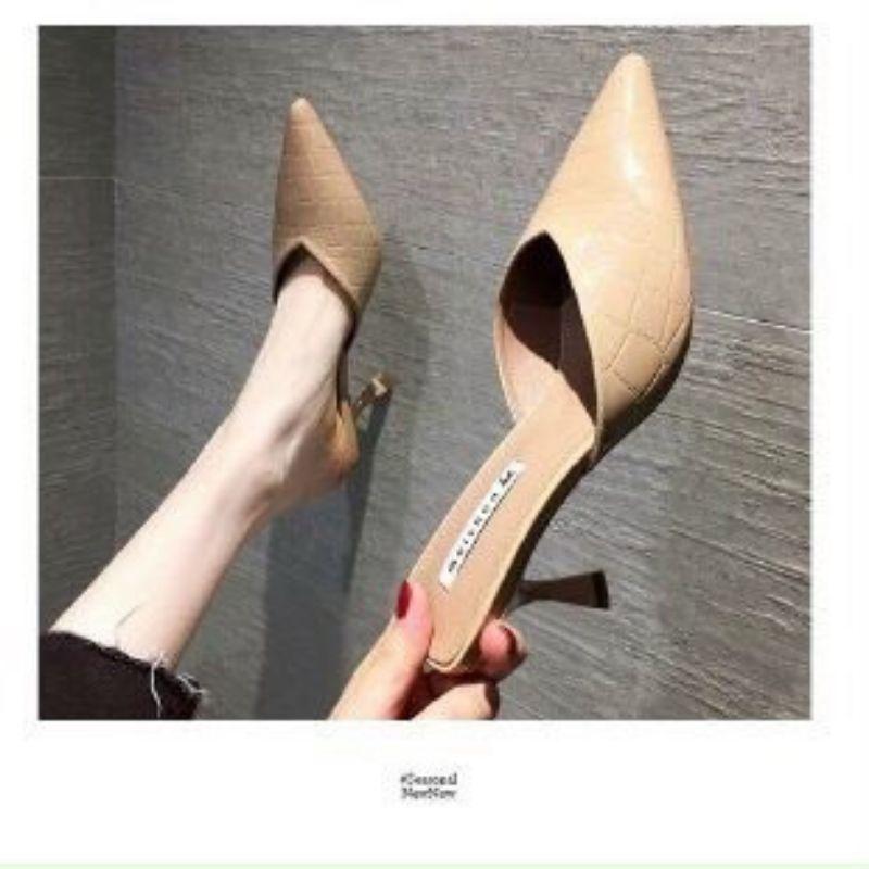 SỤC DA BÓNG VÂN RẮN MŨI NHỌN GÓT ĐŨA HÀNG ĐẸP - 7P