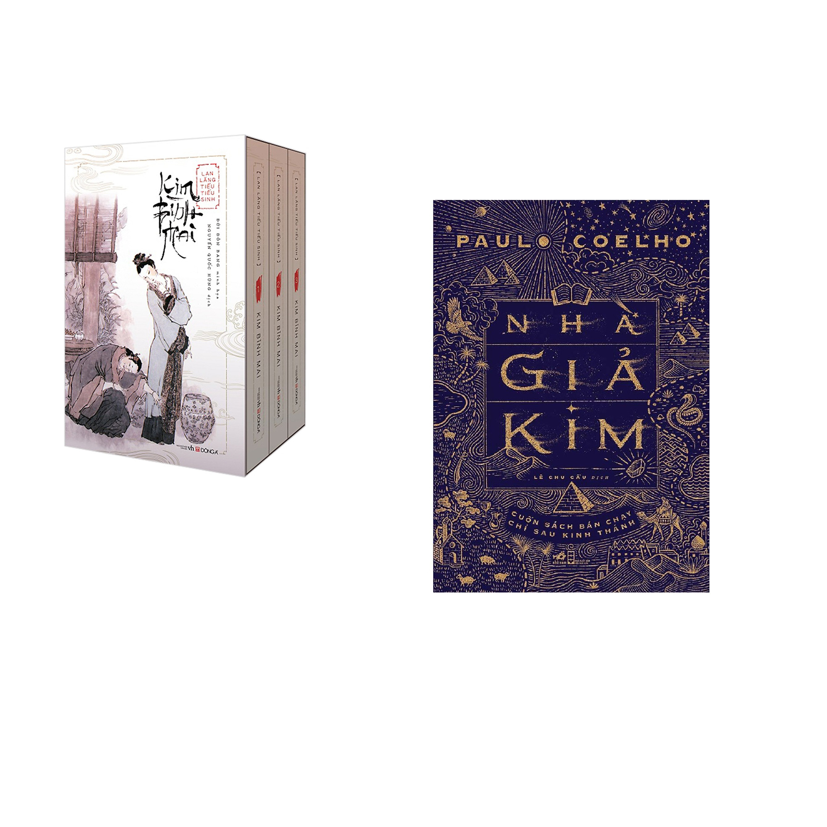 Hình ảnh Combo 2 cuốn sách: Kim Bình Mai (bộ 3 tập) + Nhà giả kim