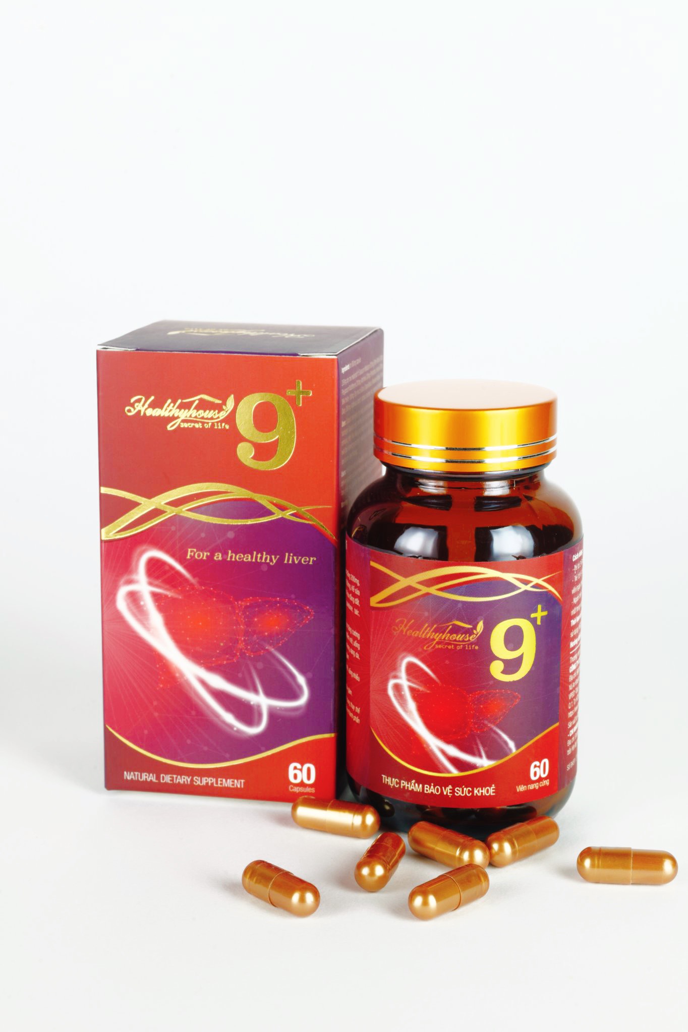 Viên Uống 9+ Tốt Gan Khỏe Người, Hộp 60 Viên
