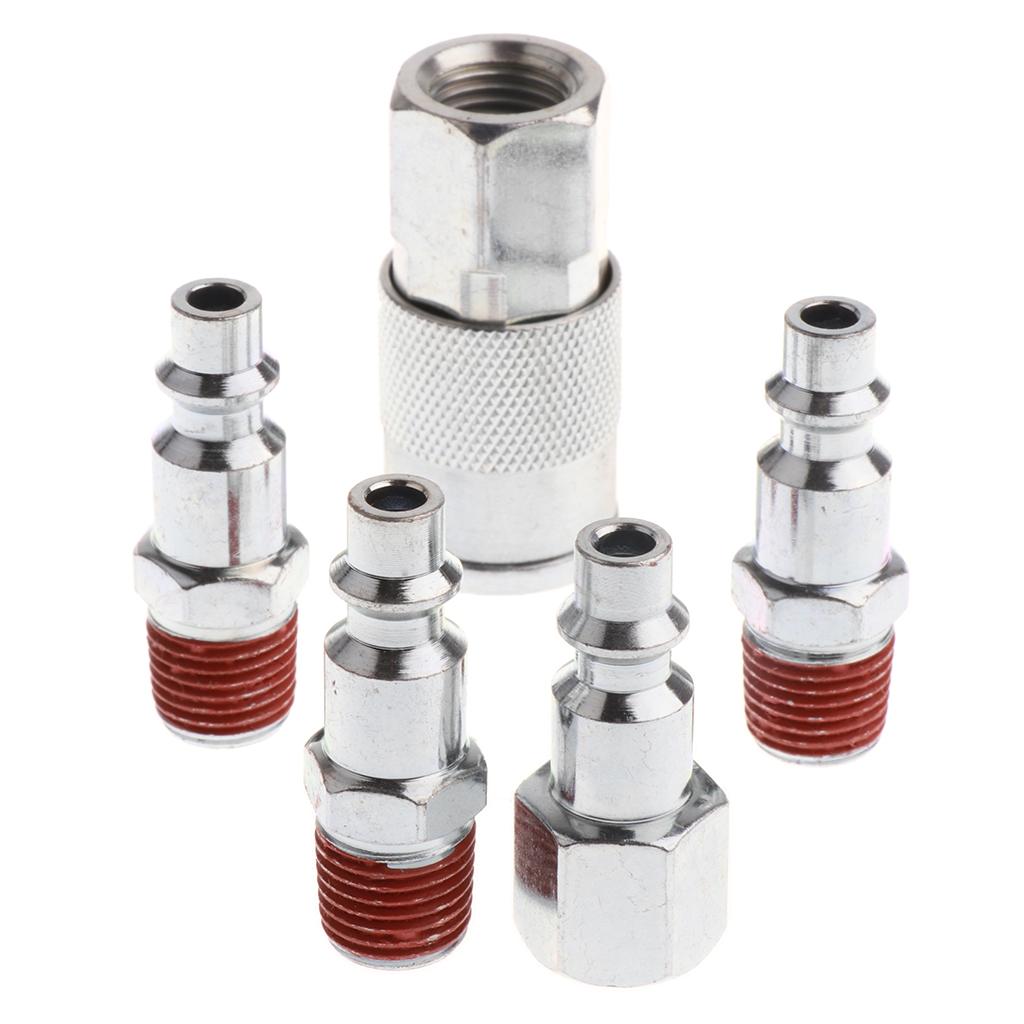 5 Miếng Bằng Khí Nén Không Khí Nhanh Bộ Kết Nối Khớp Nối Bộ Chuyển Đổi Chủ Đề Ghép Nối