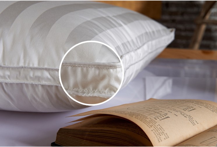 Gối Lông Vũ Down Pillow Vỏ Tơ Tằm Thiên Nhiên Cao Cấp PA9207