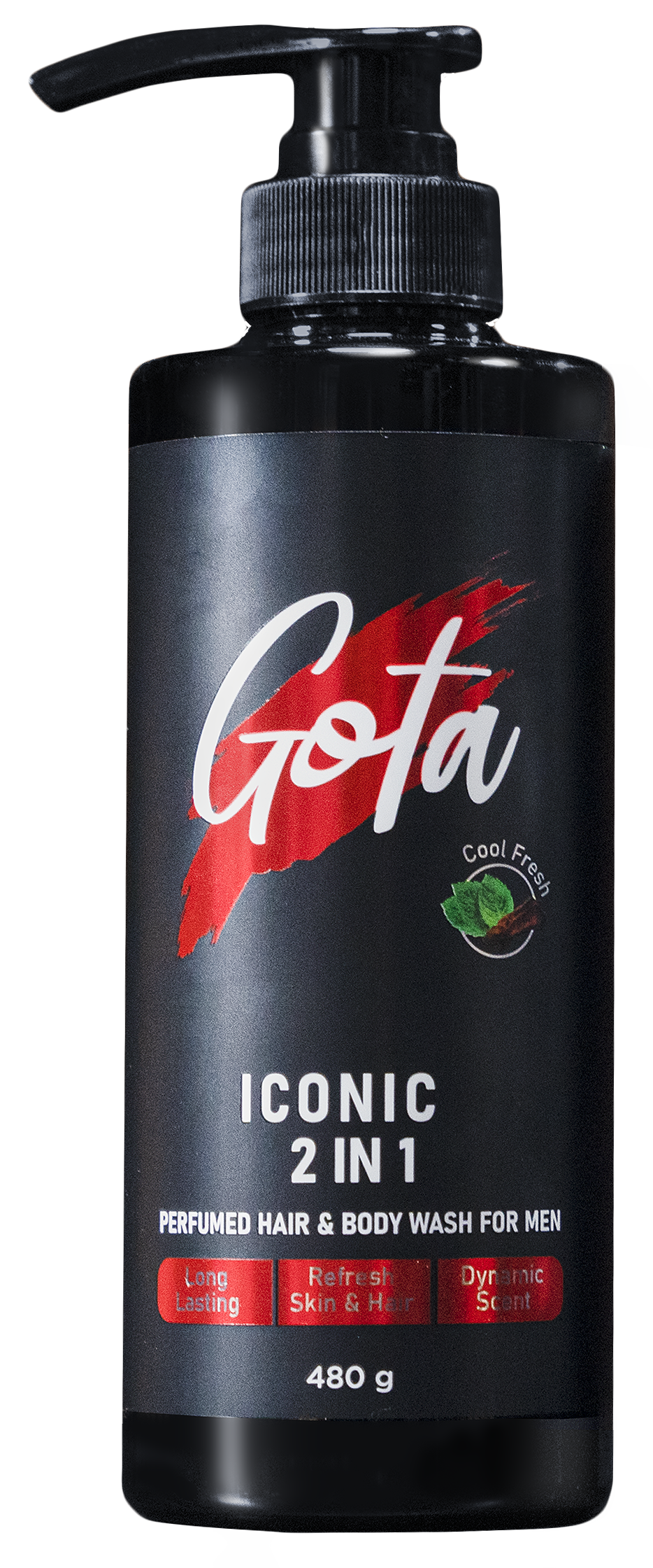 Sữa tắm - gội hương nước hoa Nam 2in1 Gota Iconic bạc hà mát lạnh 480ml
