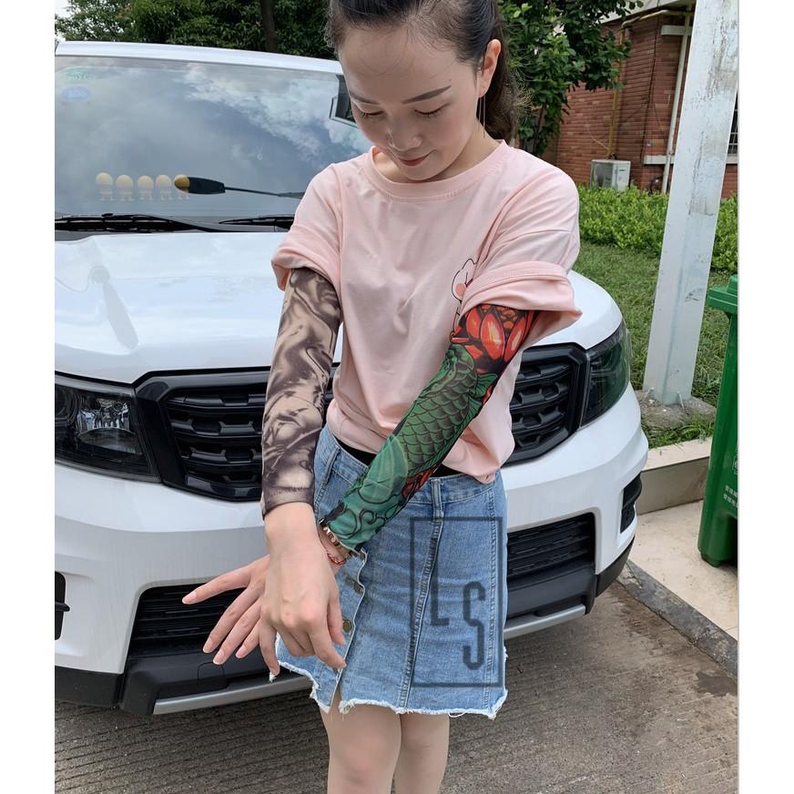 Bao Tay Giả Săm Tattoo - Găng Tay Tattoo Hình Săm