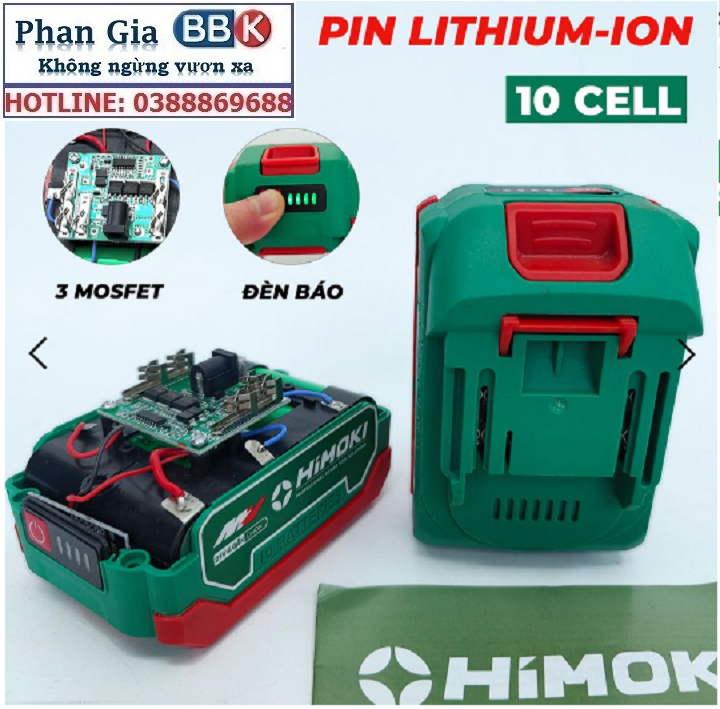 Máy Siết Bulong Pin 10 Cell HIMOKI 6092B 21V Lực Siết 380Nm - Motor 100% Ruột Đồng - Động Cơ Không Chổi Than - Bảo Hành 12 Tháng