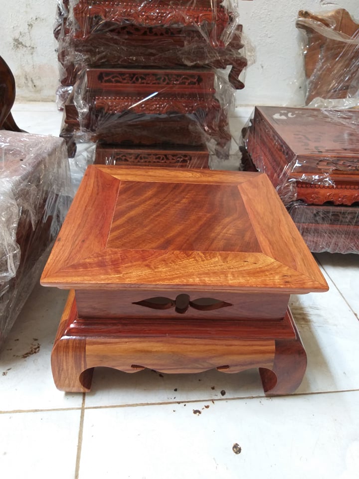 Đôn vuông gỗ hương 30*17cm