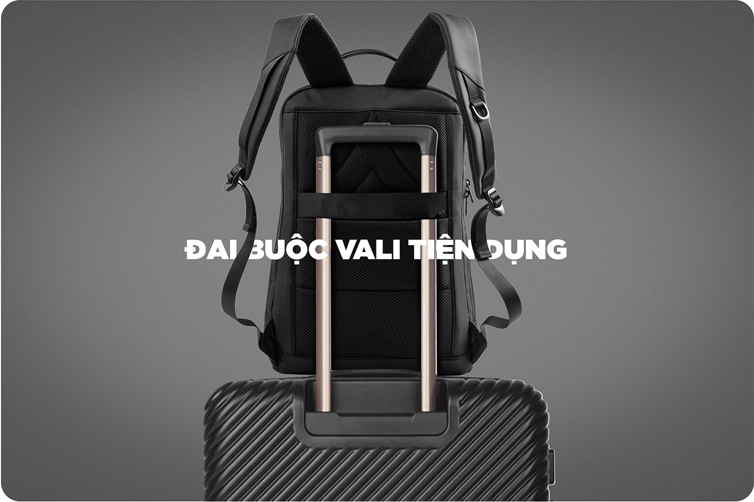 Balo laptop KINGBAG KRATOS 15” thời trang, mỏng nhẹ, bảo vệ CỘT SỐNG, trượt nước, ngăn chống trộm - Hàng chính hãng