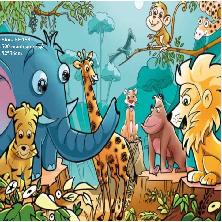 Tranh ghép hình GỖ 500 mảnh- đồ chơi xếp hình puzzle 300-500 mảnh