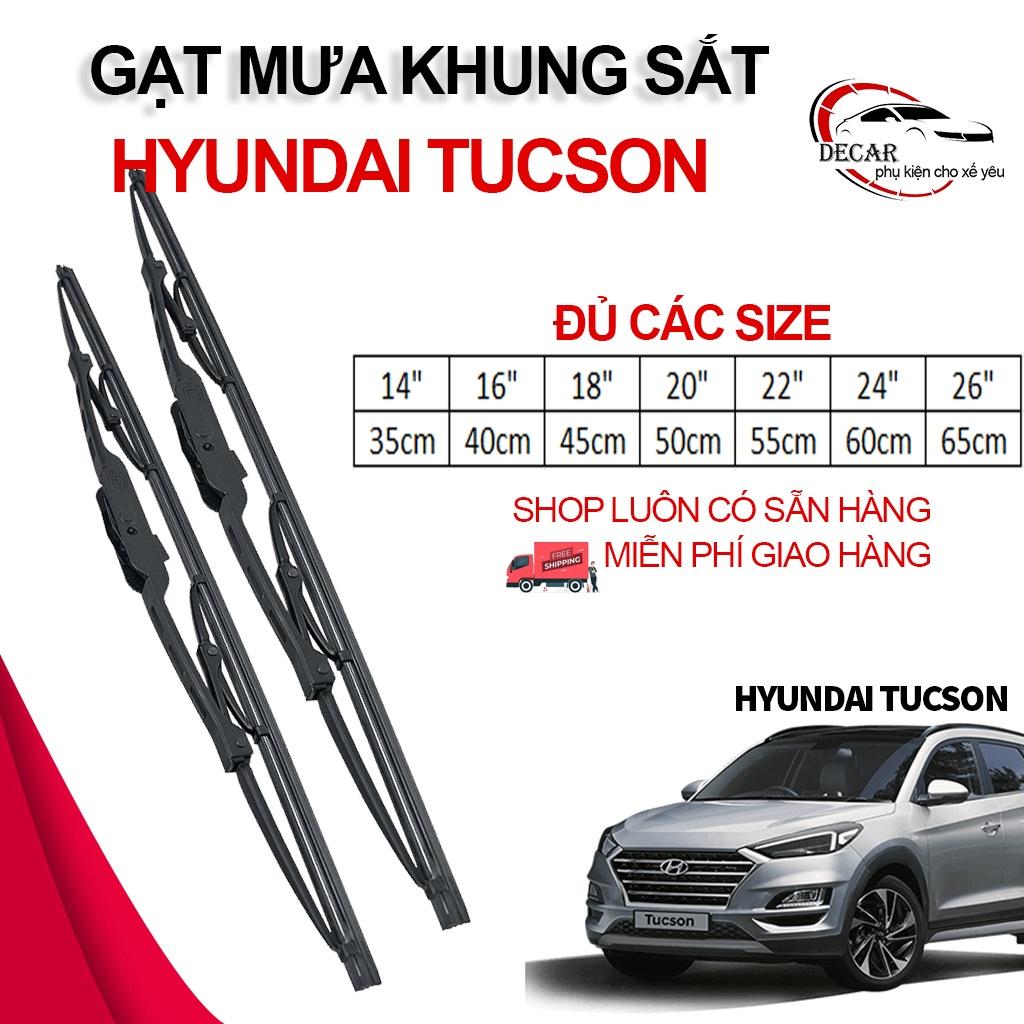 1 Cặp cần gạt mưa khung xương, thanh gạt nước mưa gạt nước kính ô Hyundai Tucson