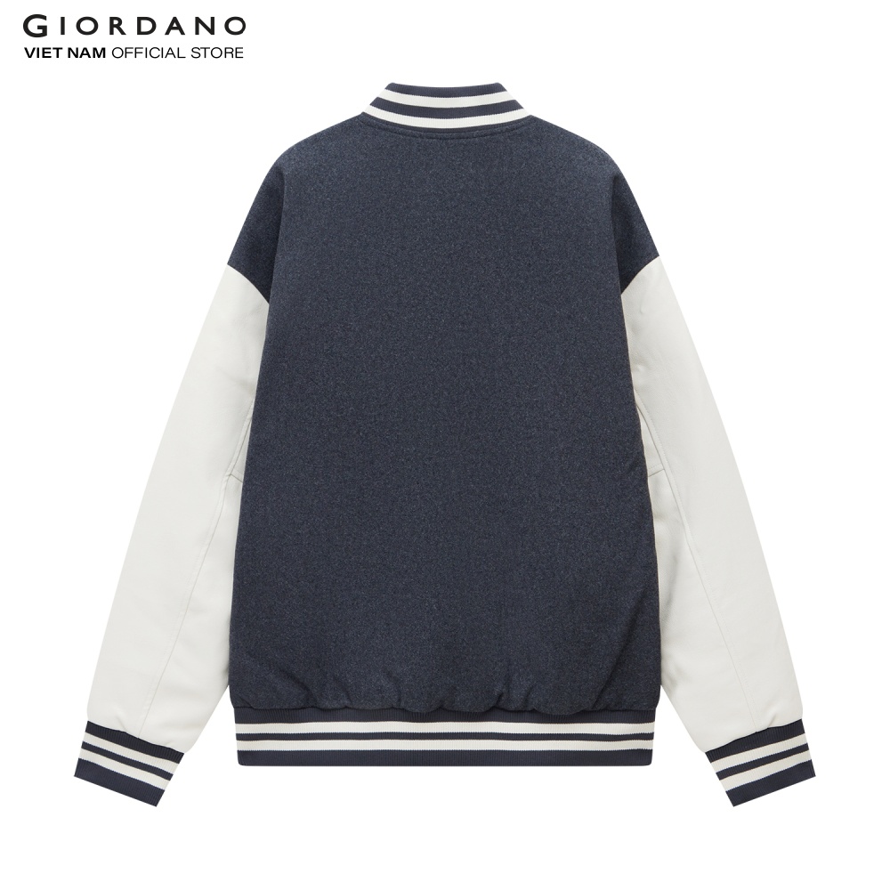 Áo Khoác Len Nam Baseball Jacket Giordano 01072604