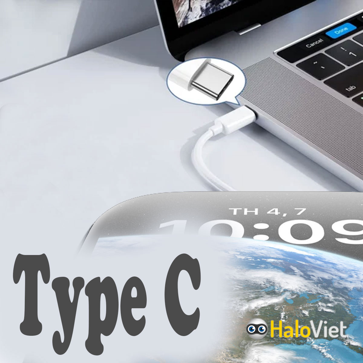 Dây cáp sạc nhanh cổng Type C cho Apple Watch series 9 8 7 6 5 4 3 2 1, SE, Ultra, SE / Ultra 2 chất lượng cao dài 1m
