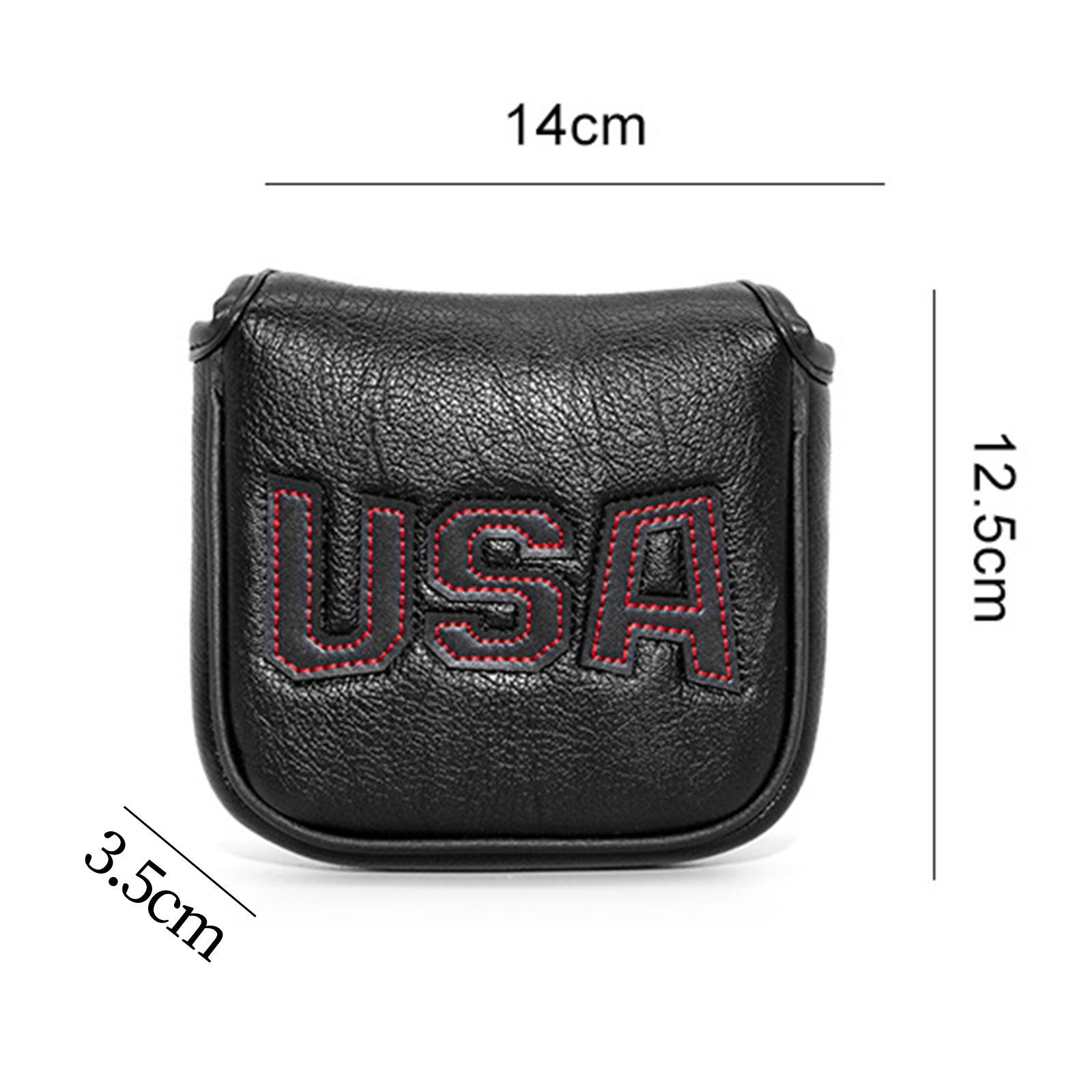 Premium PU Leather Mallet Putter Cover, Putter Head Cover, Mallet Putter Headcover Golf Club Head Covers Protect Golf Clubs