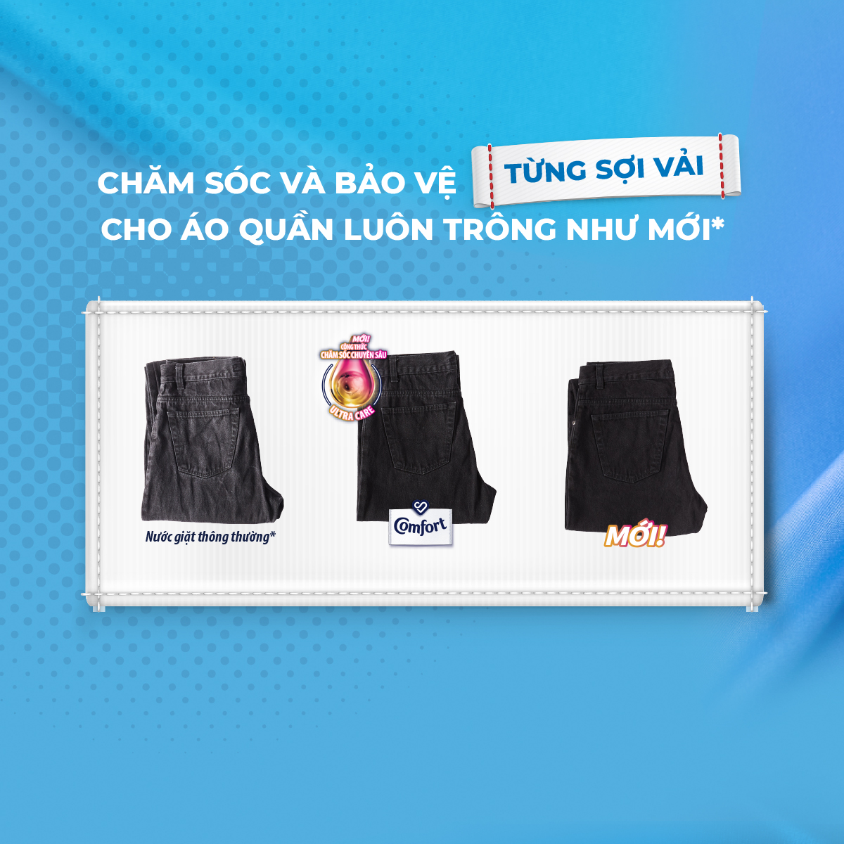 Combo 2 túi Nước xả làm mềm vải Comfort chăm sóc chuyên sâu phơi trong nhà Hương nắng mới