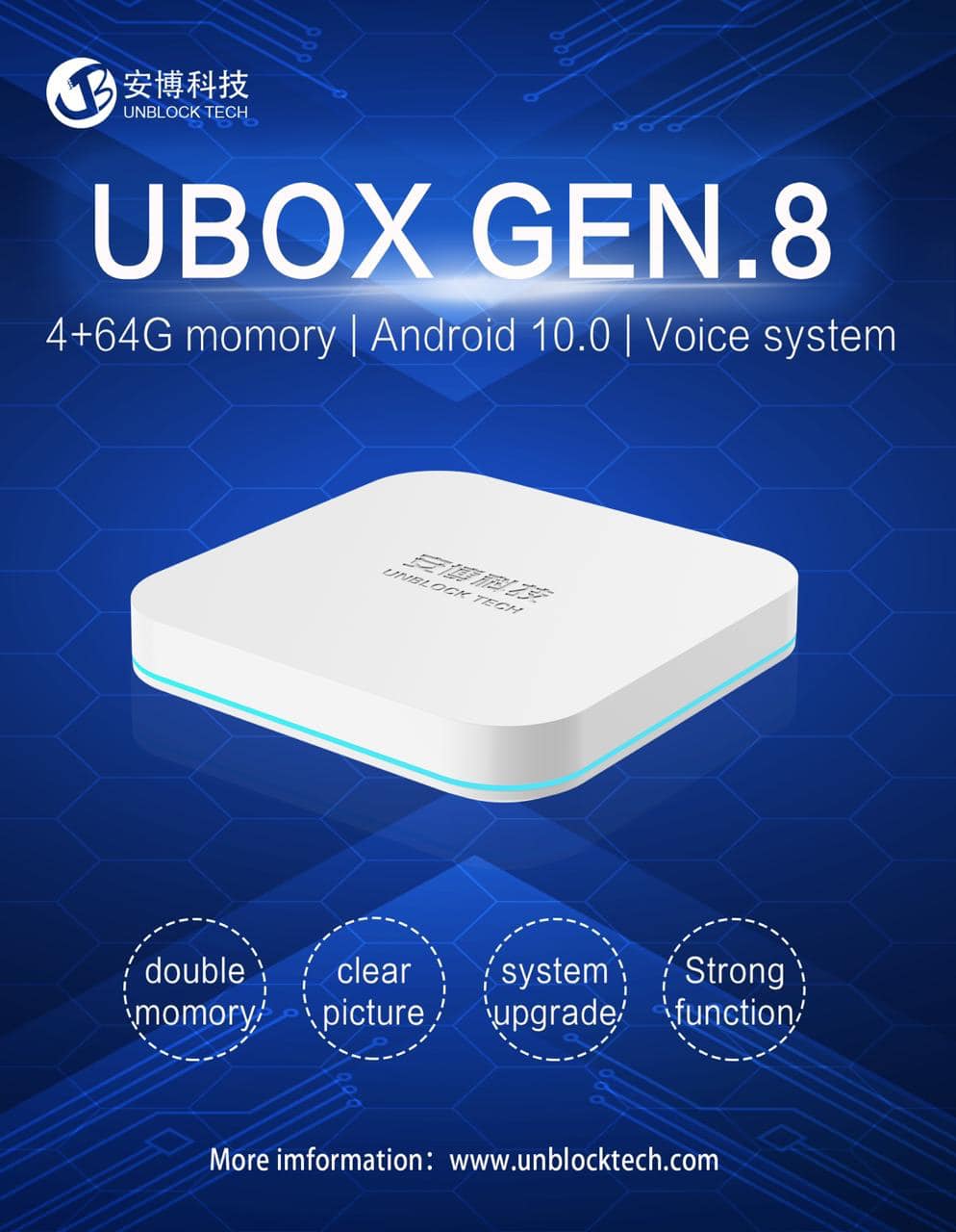 UBOX8 PRO MAX  Android 10 Tv Box Voice điều khiển giọng nói Dual Wifi 4GB 64GB xem kênh Nhật, Hàn, Trung quốc ... miễn phí- Hàng chính hãng