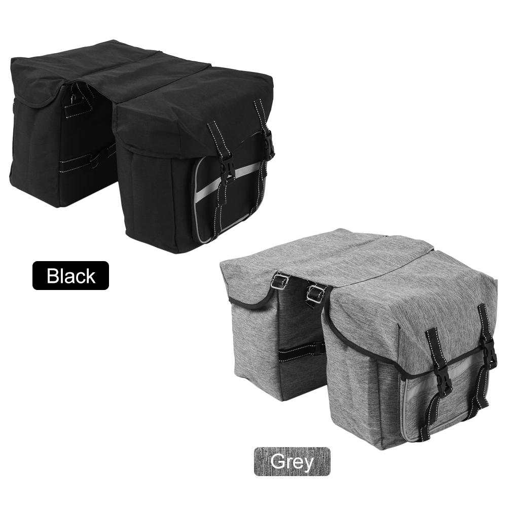 Túi đôi Pannier gắn yên xe đạp bằng Polyester sức chứa lớn chống mài mòn chống nước phản quang
