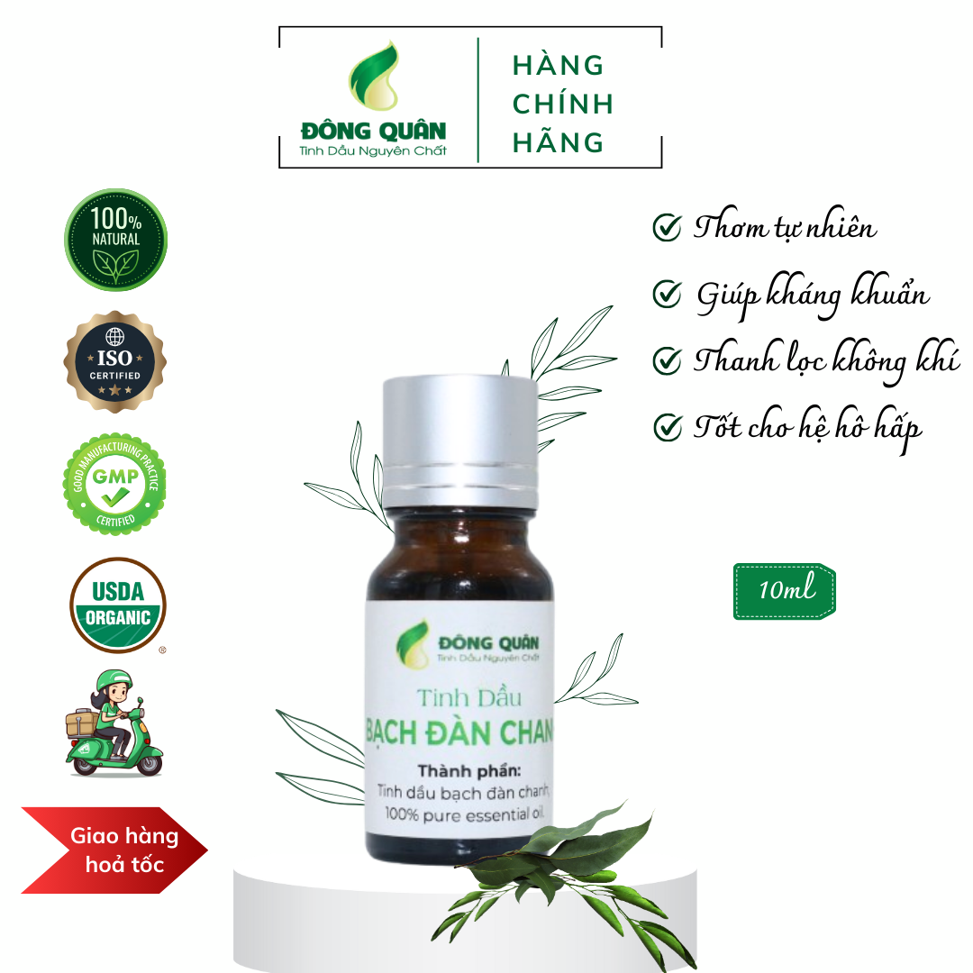Tinh Dầu Bạch Đàn Chanh Nguyên Chất Đông Quân Có Tác Dụng Đuổi Muỗi Và Côn Trùng 10ml/lọ
