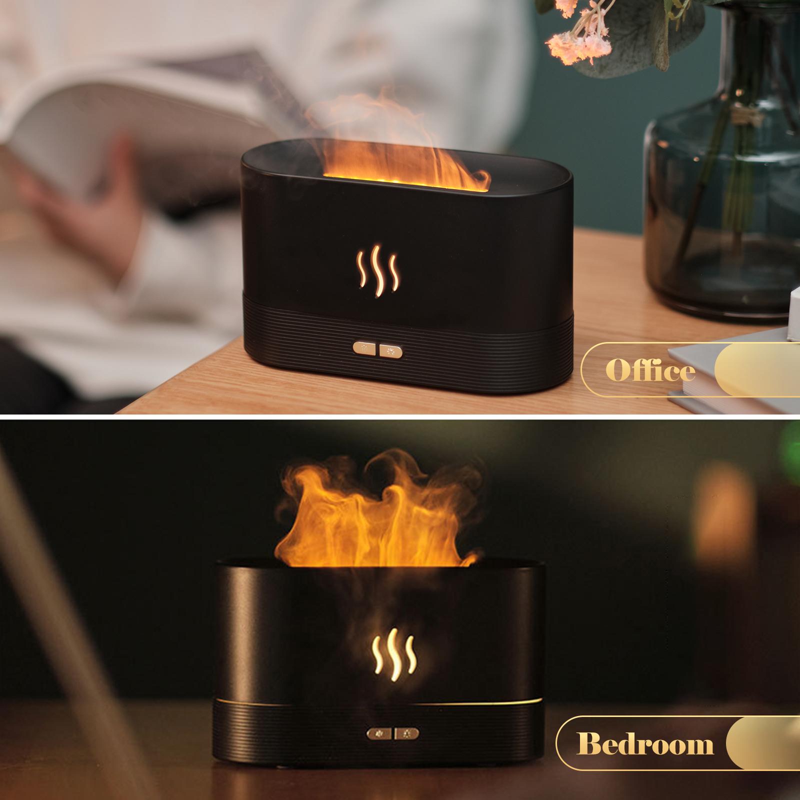 Máy phun sương mô phỏng ngọn lửa khuếch tán tinh dầu sạc USB 2 chế độ ánh sáng
