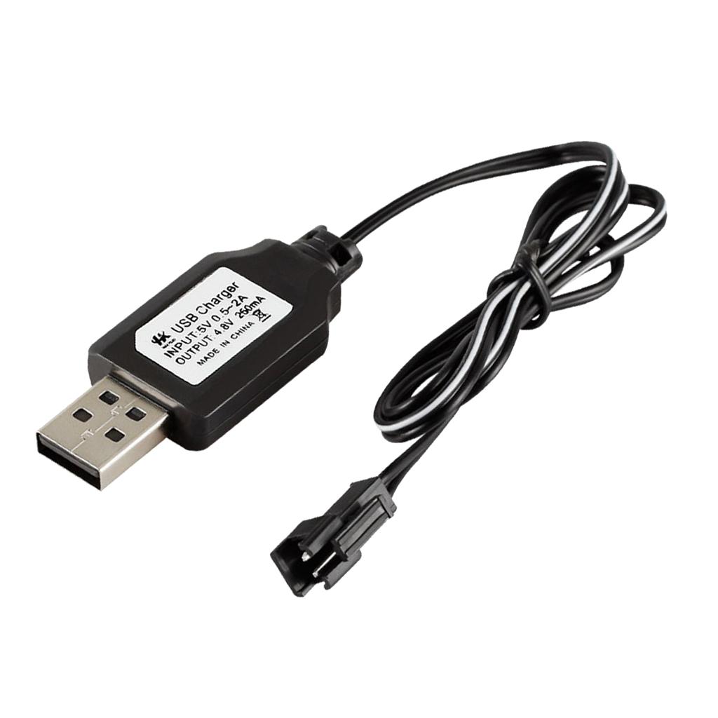 Tooyful RC Cáp Sạc Pin 4.8V 250mA USB Cân Bằng Sạc Nhanh SM Cắm 80 Cm